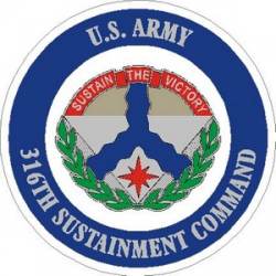 United States Army 316th Sustainment Command - Vinyl Sticker