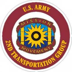 United States Army 2nd Transportation Group - Vinyl Sticker
