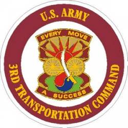 United States Army 3rd Transportation Command - Vinyl Sticker