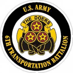 United States Army 6th Transportation Battalion - Vinyl Sticker