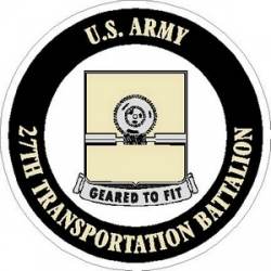 United States Army 27th Transportation Battalion - Vinyl Sticker