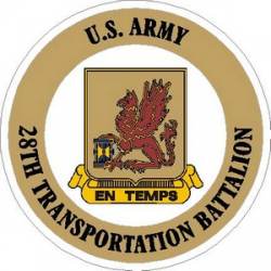 United States Army 28th Transportation Battalion - Vinyl Sticker