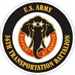 United States Army 36th Transportation Battalion - Vinyl Sticker