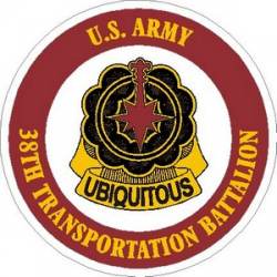 United States Army 38th Transportation Battalion - Vinyl Sticker