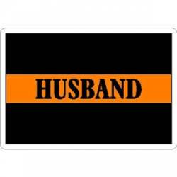 Thin Orange Line Husband - Sticker