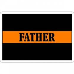 Thin Orange Line Father - Sticker
