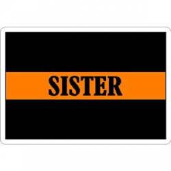 Thin Orange Line Sister - Sticker