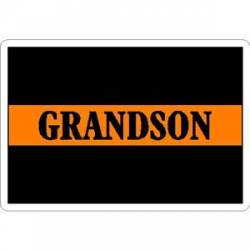 Thin Orange Line Grandson - Sticker