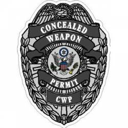 Concealed Weapon Permit Badge - Sticker