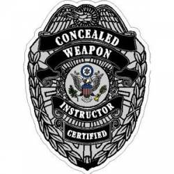 Concealed Weapon Instructor Badge - Sticker