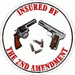 Insured By The 2nd Amendment - Sticker