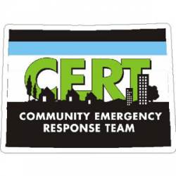 Colorado CERT Community Emergency Response Team - Vinyl Sticker