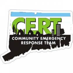 Connecticut CERT Community Emergency Response Team - Vinyl Sticker