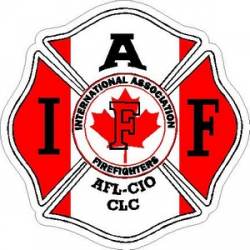 Canadian IAFF International Association Firefighters Maltese - Vinyl Sticker