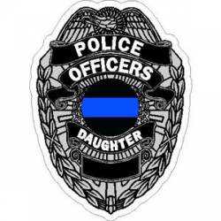 Thin Blue Line Police Officers Daughter Badge - Vinyl Sticker