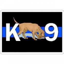 Thin Blue Line K9 Bloodhound Sniffing - Vinyl Sticker