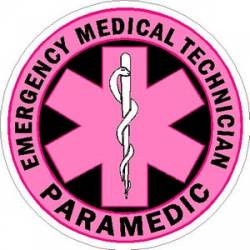 Emergency Medical Technician Paramedic Pink - Vinyl Sticker