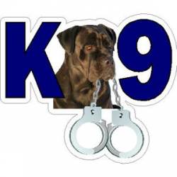 K-9 With Handcuffs - Vinyl Sticker