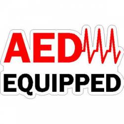 AED Equipped - Vinyl Sticker
