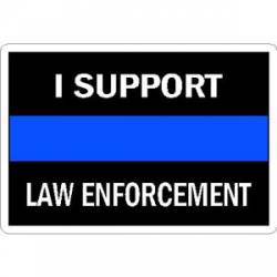 I Support Law Enforcement Thin Blue Line - Sticker