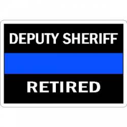 Thin Blue Line Retired Deputy Sheriff - Vinyl Sticker