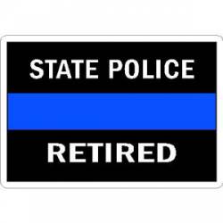 Thin Blue Line State Police Retired - Vinyl Sticker