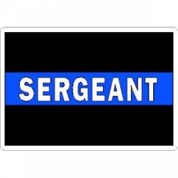 Thin Blue Line Sergeant White - Vinyl Sticker