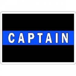 Thin Blue Line Captain White - Vinyl Sticker