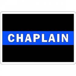 Thin Blue Line Chaplain White - Vinyl Sticker