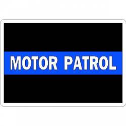 Thin Blue Line Motor Patrol White - Vinyl Sticker