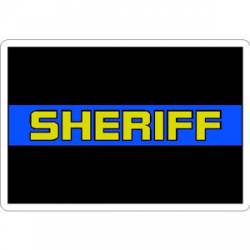 Thin Blue Line Sheriff Yellow - Vinyl Sticker