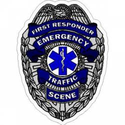 First Responder Emergency Traffic Scene Badge - Vinyl Sticker