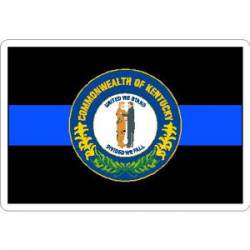 Thin Blue Line Kentucky State Seal - Vinyl Sticker