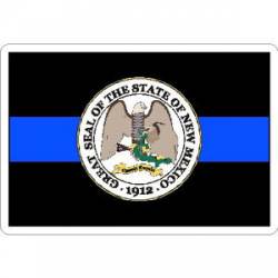 Thin Blue Line New Mexico State Seal - Vinyl Sticker