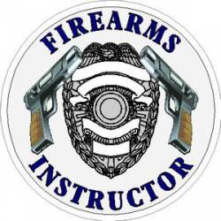 Firearms Instructor Police Badge - Vinyl Sticker