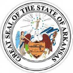 Arkansas State Seal Maltese Cross - Vinyl Sticker