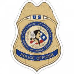 Bureau of Indian Affairs Police Officer Badge - Vinyl Sticker