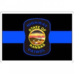 Thin Blue Line Kansas Highway Patrol - Vinyl Sticker