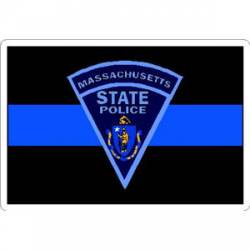 Thin Blue Line Massachusetts State Police - Vinyl Sticker