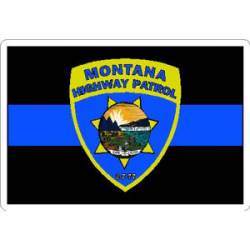 Thin Blue Line Montana Highway Patrol - Vinyl Sticker