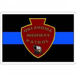 Thin Blue Line Oklahoma Highway Patrol - Vinyl Sticker