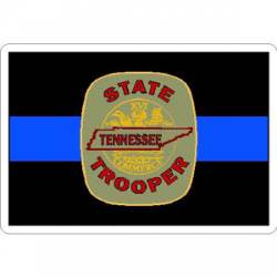 Thin Blue Line Tennessee State Trooper - Vinyl Sticker