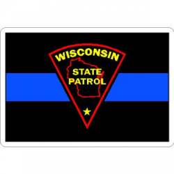 Thin Blue Line Wisconsin State Patrol - Vinyl Sticker