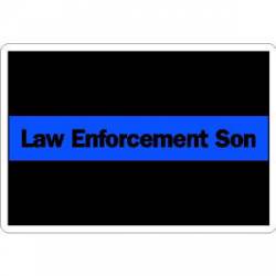 Thin Blue Line Law Enforcement Son - Vinyl Sticker