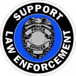 Support Law Enforcement Police Officer - Vinyl Sticker