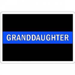 Thin Blue Line Granddaughter White - Vinyl Sticker