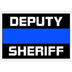 Thin Blue Line Deputy Sheriff White - Vinyl Sticker