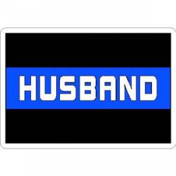 Thin Blue Line Husband White - Vinyl Sticker