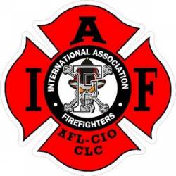Skull & Cross Bones IAFF International Association Firefighters - Vinyl Sticker