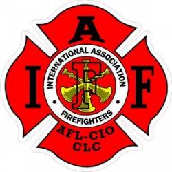 Assistant Chief Bugles IAFF International Association Firefighters - Vinyl Sticker
